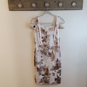 NWT En Focus Studio Floral Off-Shoulder Dress SZ 8